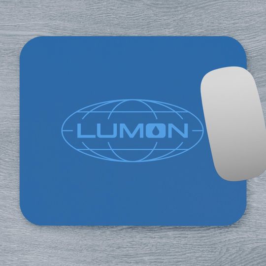 Discover Severance Lumon Mouse Pad, Modern Blue Industries Logo