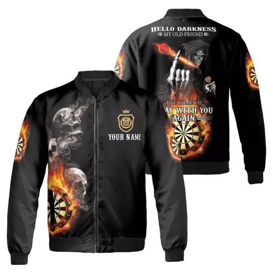 Discover Personalized Darts, Custom Dart Skull Bomber Jacket