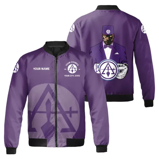 Discover Customized Cryptic Masonry Royal and Select Master Bomber Jacket