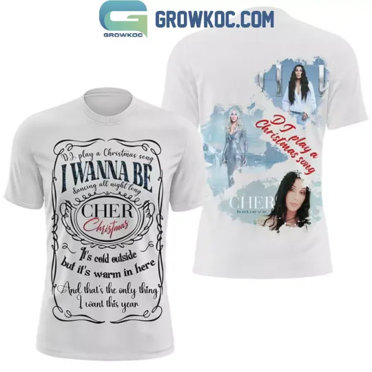 Discover Cher DJ Play A Christmas Song 3D T-Shirt