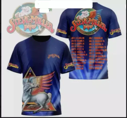 Discover Steve Miller Band Tour 2024 3D T-Shirt