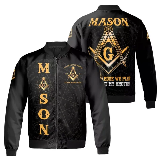 Discover Customized When We Pledge We Pledge To The East My Brother Bomber Jacket