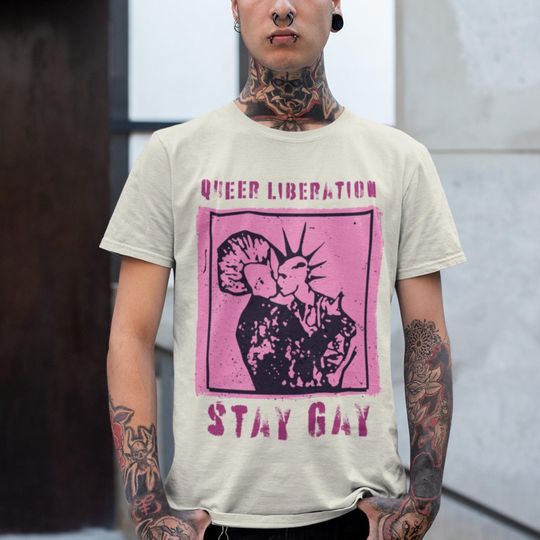 Discover QUEER PUNK SHIRT, Queer Liberation, Stay Gay Tshirt