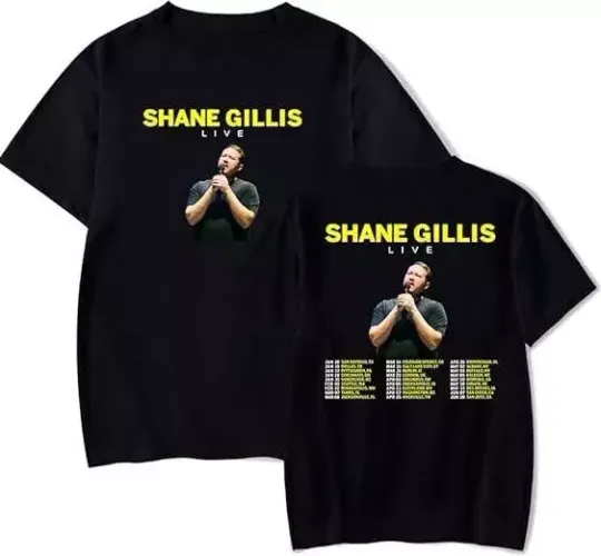 Discover New Shirt For Fan Shane Gillis 2025 Tour Double Sided T-Shirt