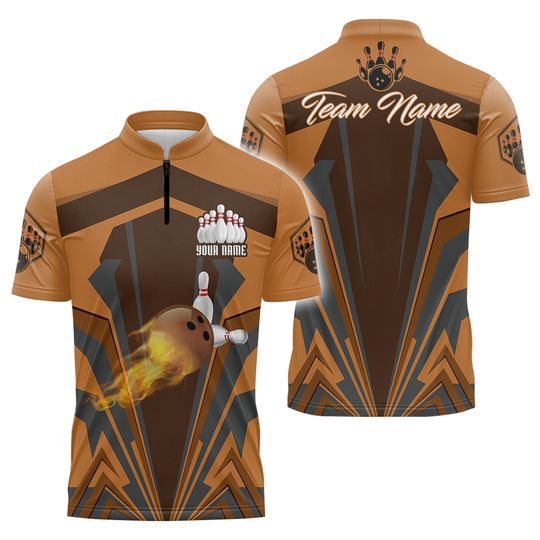Discover Custom Name And Team Bowling Pattern All Over Print Bowling Jersey