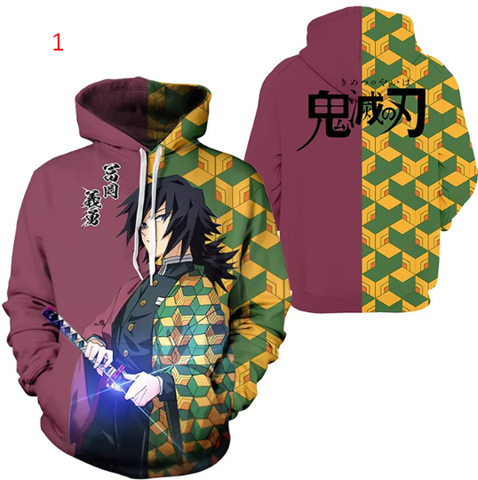 Discover 2024 Hoodies for Kids Kawalii Cartoon Hoodie demon Print Fashion Autumn Outdoor Clothes Children Girls Sweatshirts Tops