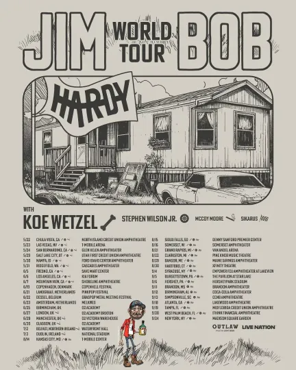 Discover Hardyy Jim Bob World Tour 2025 Poster