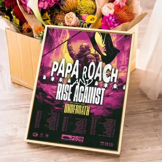Discover Papa Roach Rise Of The Roach USA Tour 2025 poster