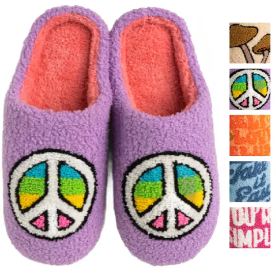 Discover Two Left Feet Lounge Out Loud Super Fuzzy Slipper Slides