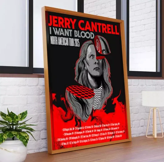 Discover Jerry Cantrell I Want Blood North American Tour 2025 Poster