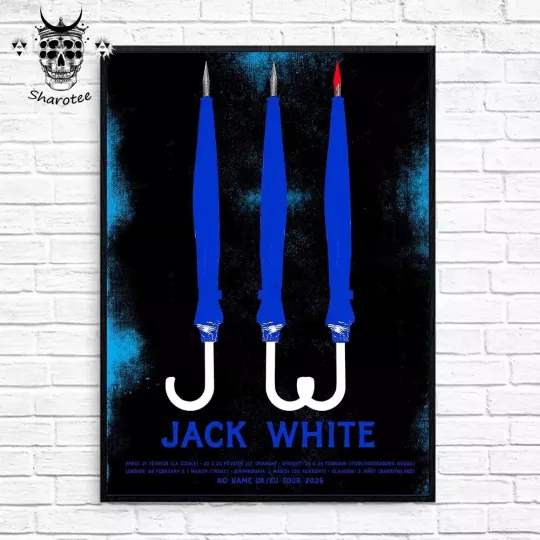 Discover JackWhite No Name UK And EU 2025 Tour Dates Wall Decor Poster
