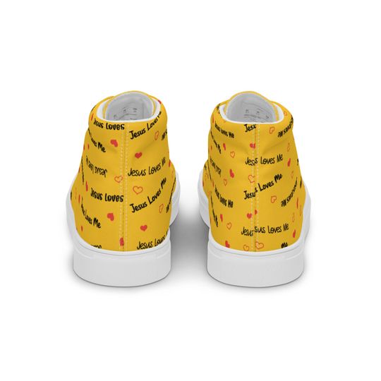 Discover Womens high top canvas shoes - JLM - Yellow