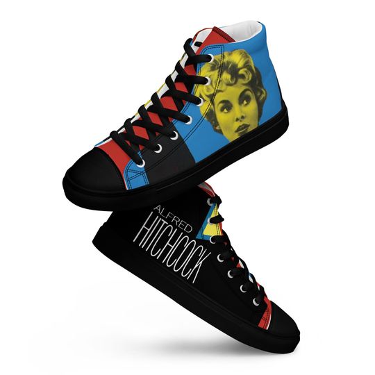 Discover Hitchcock Psycho Film Mens high top canvas shoes