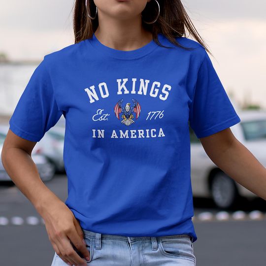Discover No Kings in America Save Democracy AntiTrump Shirt, Eagle Patriot 1776 Shirt