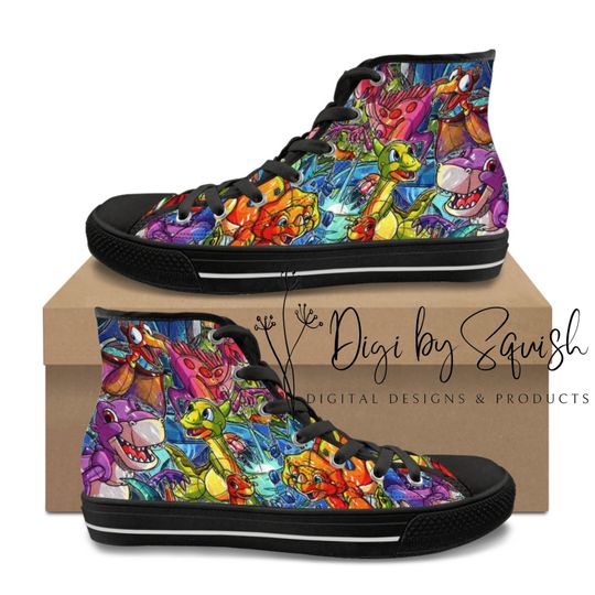 Discover Yup Yup Dinos High Top Canvas Shoes