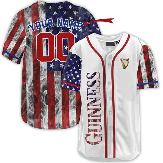 Discover Personalized Patriot Guinness Beer Baseball Jersey