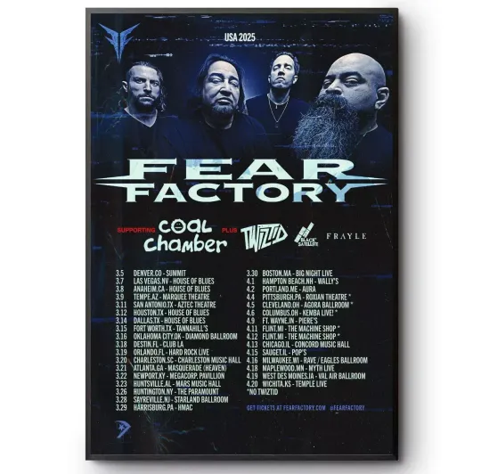 Discover Fear Factory Tour 2025 Poster