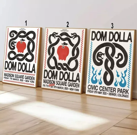 Discover Dom Dolla March 7th, 8 New York, Denver, CO May 9 2025 Tour Poster