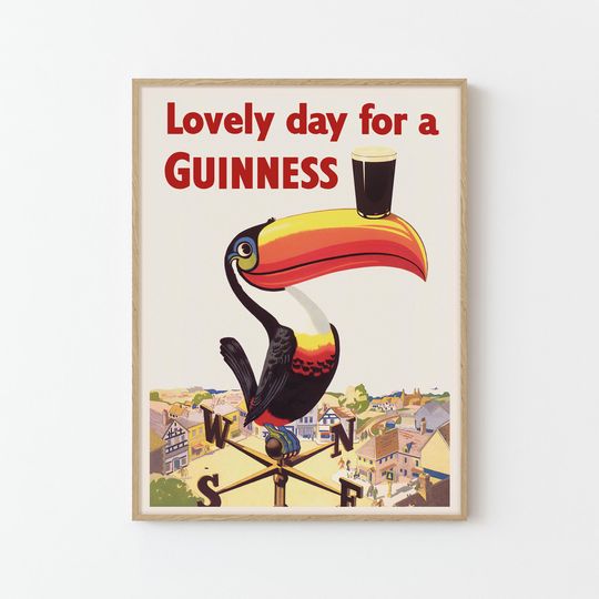 Discover Guinness Vintage Ad Poster  Art Print | Home Decor Wall Art