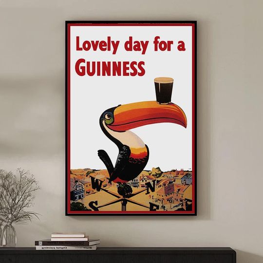 Discover Lovely Day For A Guinness Poster, Retro Home Decor, Wall Art