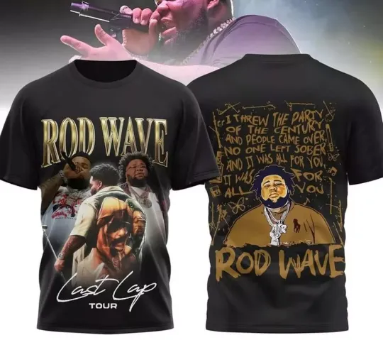 Discover Rod Wave Last Lap Tour I Threw The Party Of The Century 3D T-Shirt