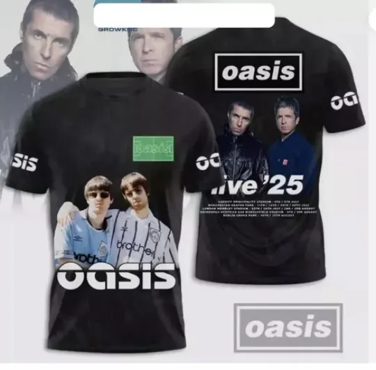 Discover Oasis Band Live 25 Shirt 3D Shirt