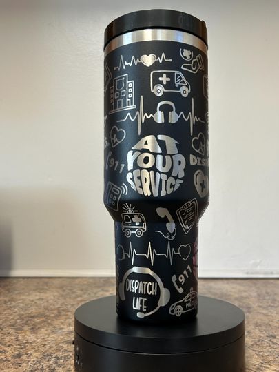 Discover Engraved 40 oz Tumbler 911 Operator