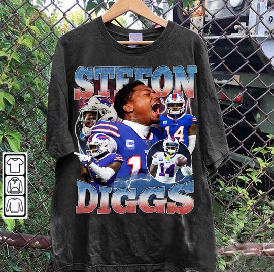 Discover Vintage Stefon Diggs Shirt, Buffalo Football Shirt