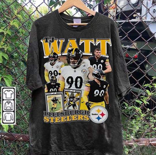 Discover Vintage 90s Graphic Style TJ Watt T-Shirt, TJ Watt shirt