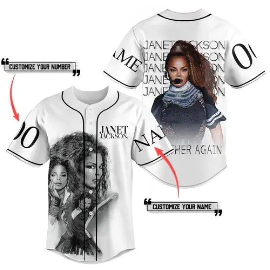 Discover Personalized Janet Jackson Together Again Baseball Jersey
