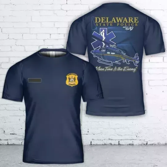 Discover Custom Name Delaware State Police T-Shirt 3D