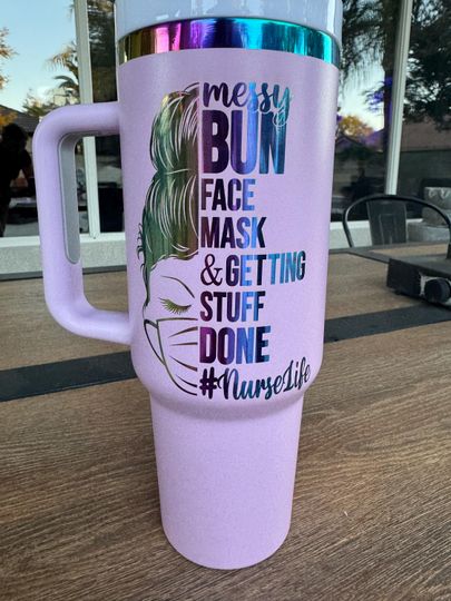 Discover Nurse Life Color Shifting Tumbler - 40 ounces with handle