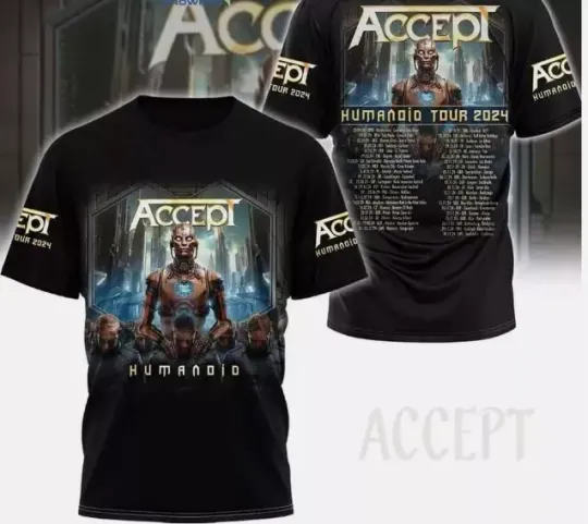 Discover 2024 Accept Humanoid Tour Schedule 3D T-Shirt