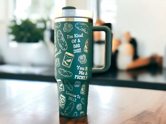 Discover Pickle Humor Stanley or Generic, 40oz Laser Engraved Tumbler