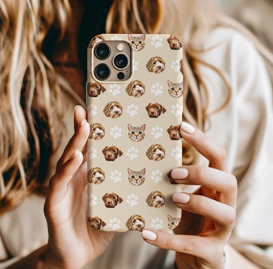 Discover Custom Pet Phone Case, Dog Drawing From Photo, Dog Phone Case, Cat Phone Case, Personalized Phone Case