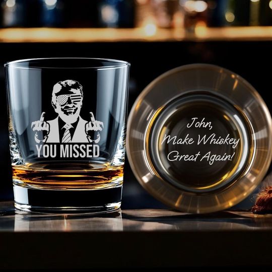 Discover Donald Trump Whiskey Glass  "I Did That" Personalized Trump Rocks Glass