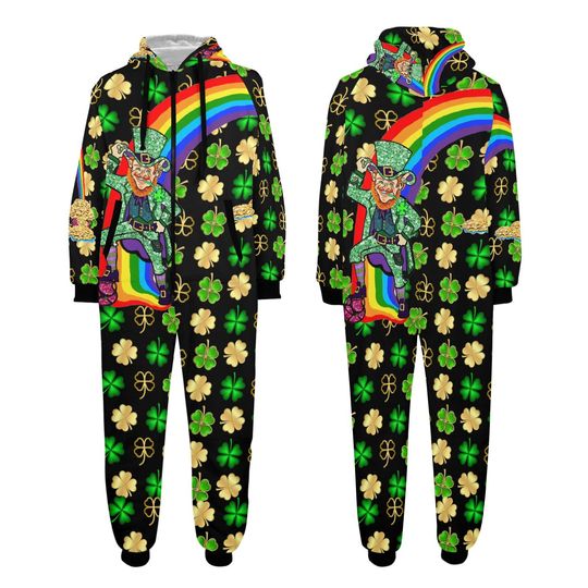 Discover Leprechaun & Pot 'O Gold by Maru romper for the family Leprechaun Hooded Jumpsuit