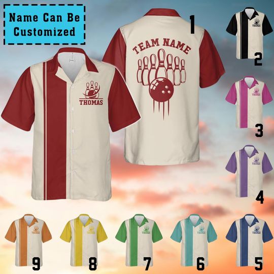 Discover Custom Retro Bowling Shirts for Men Vintage