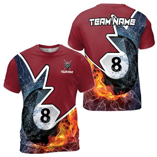 Discover Personalized Billiard Player Team Men's T-shirt