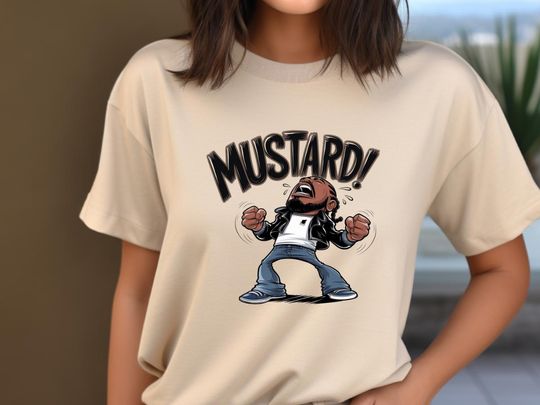 Discover Kendrick Lamar Mustard Shirt, GNX Album Fan Art Tee, Hip Hop Merch