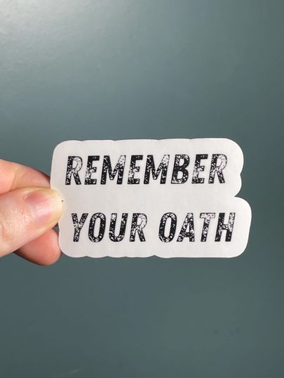 Discover Sticker "Remember your oath", Anti Trump Sticker Anti Fascist Military