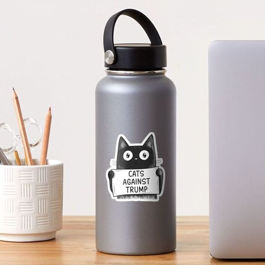 Discover Cats Against Trump Sticker