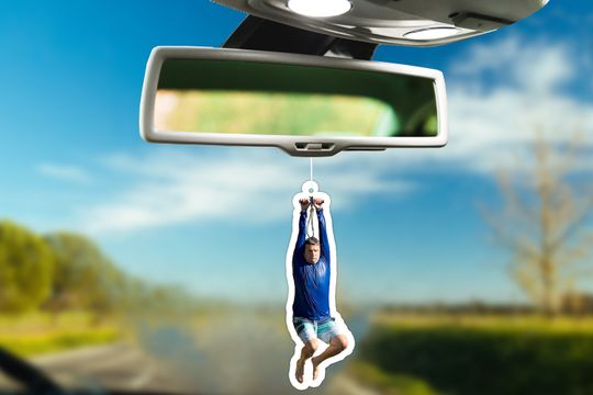 Discover Tim Robinson on a Zipline Air Freshener for Car Decor