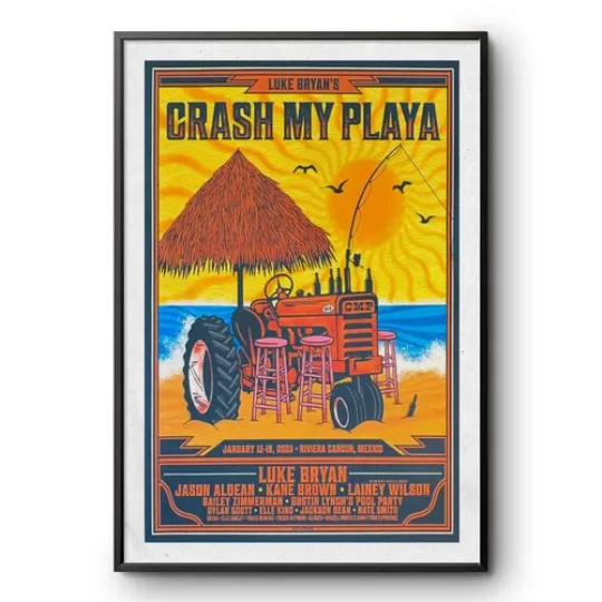 Discover Crash My Playa 2025 January 15-18 Shows Poster Riviera Cancun Mexico