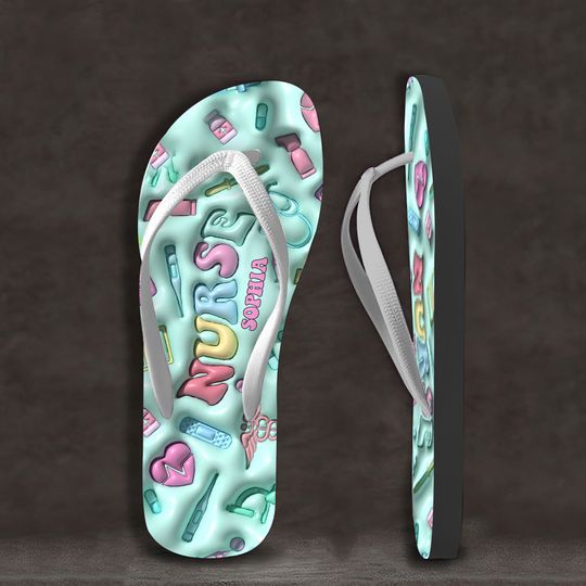 Discover Nurse Life - Personalized Nurse Flip Flops
