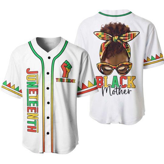 Discover Personalized Black History Month Baseball Jersey