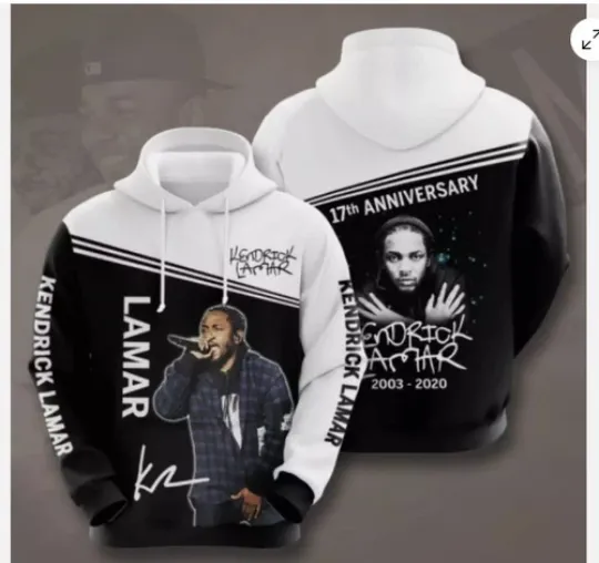 Discover Kendrick Lamar 17Th Anniversary hoodie 3d
