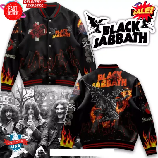 Discover Black Sabbath Hellfire Limited Edition Baseball Jacket