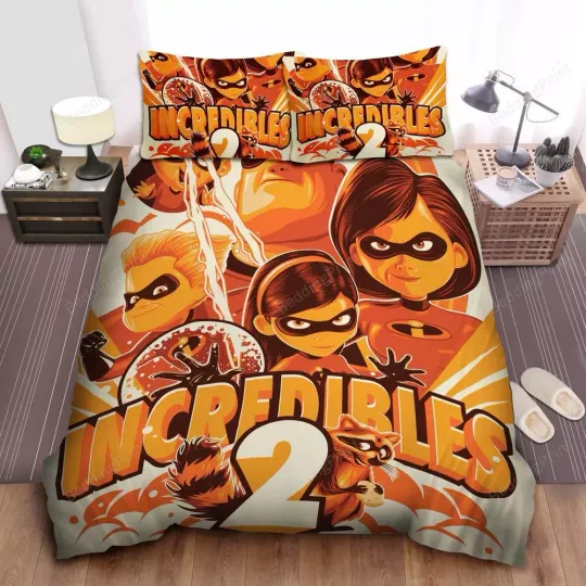 Discover Incredibles 2 Family In Modern Art Portrait Duvet Cover Set Kids Single