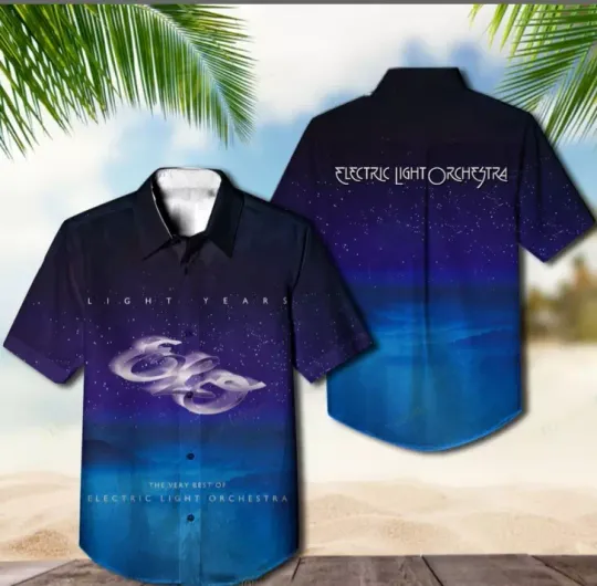 Discover Electric Light Orchestra Light Years Album Cover Hawaiian Shirt